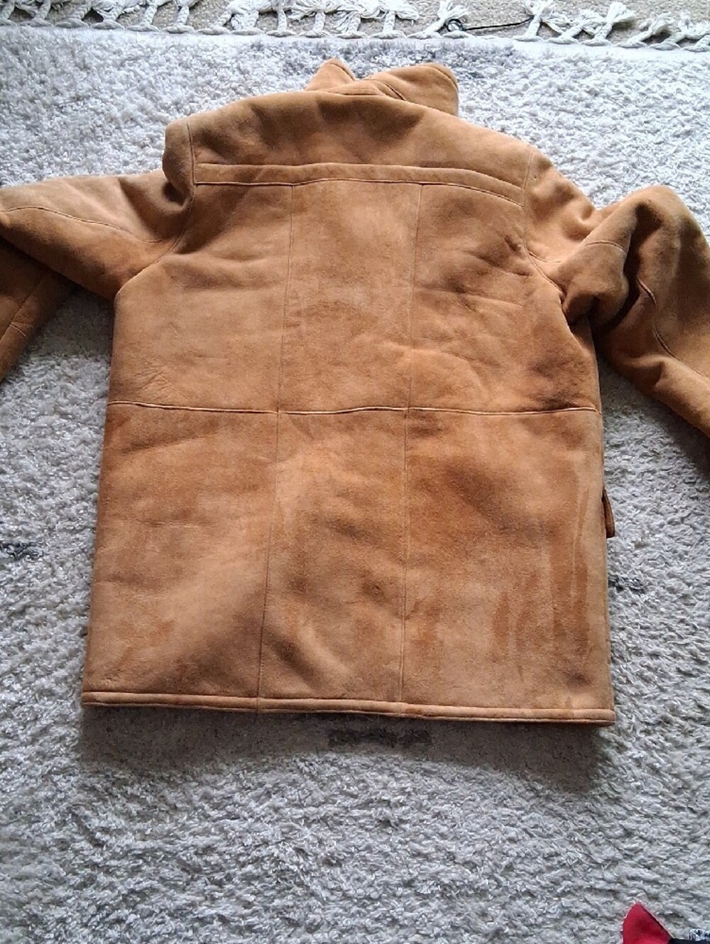 Womans Tan Shearling-Lined Winter Coat 48 - Picture 7 of 10